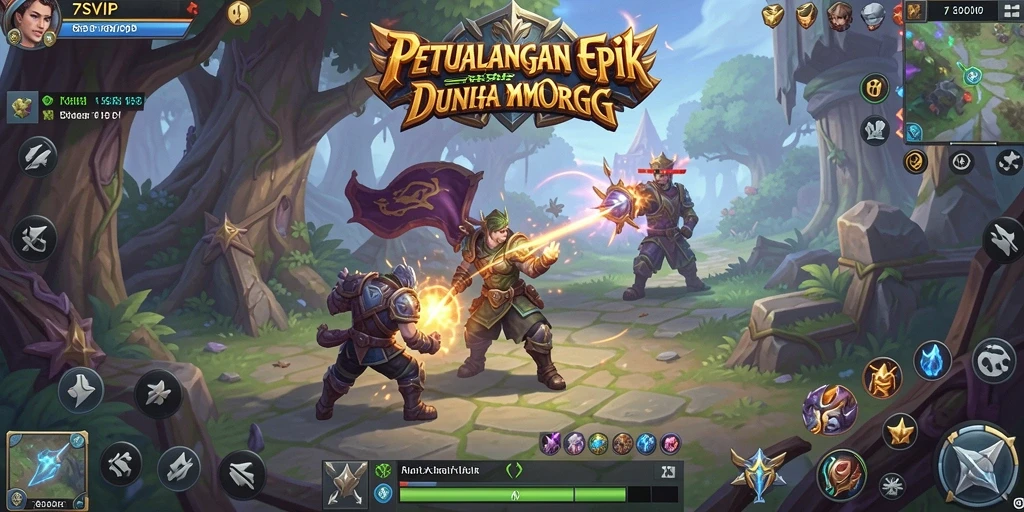 Tampilan gameplay seru di dunia 7SVIP yang luas.