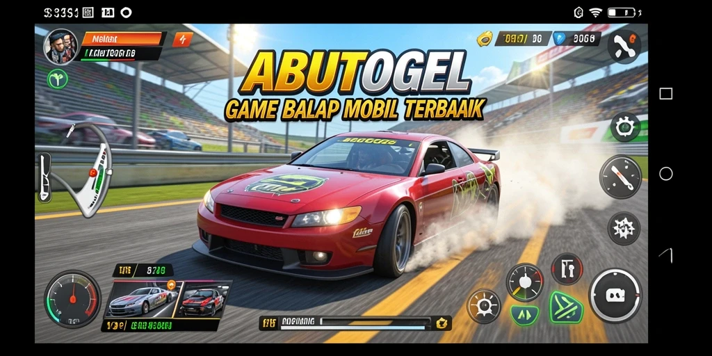Tampilan seru dari gameplay balapan di ABUTOGEL.
