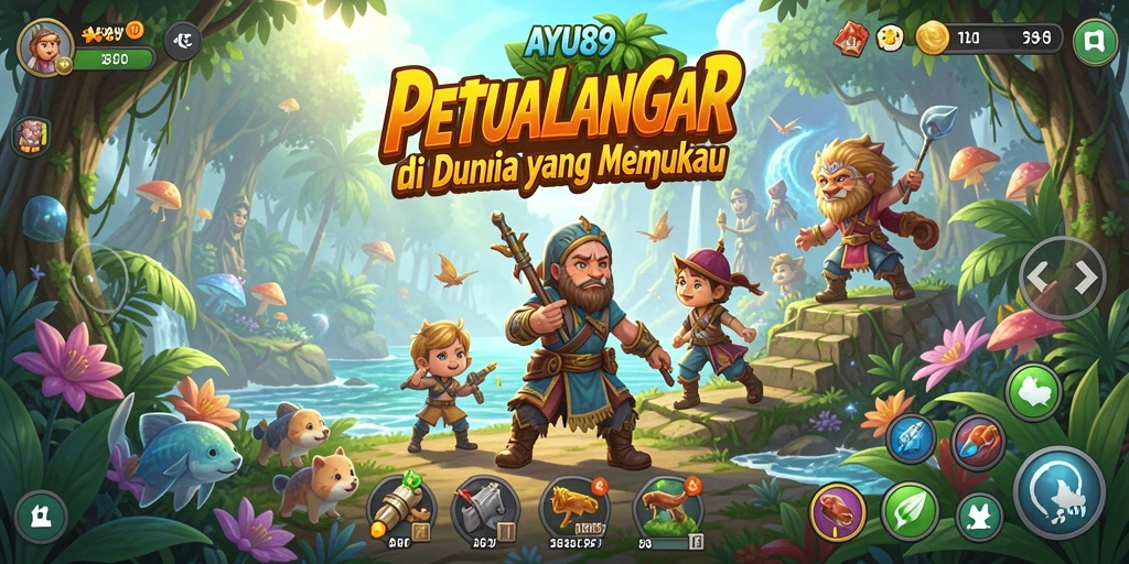 Tangkapan layar utama AYU89 menampilkan intrik gameplay dan eksplorasi dunia petualangan.