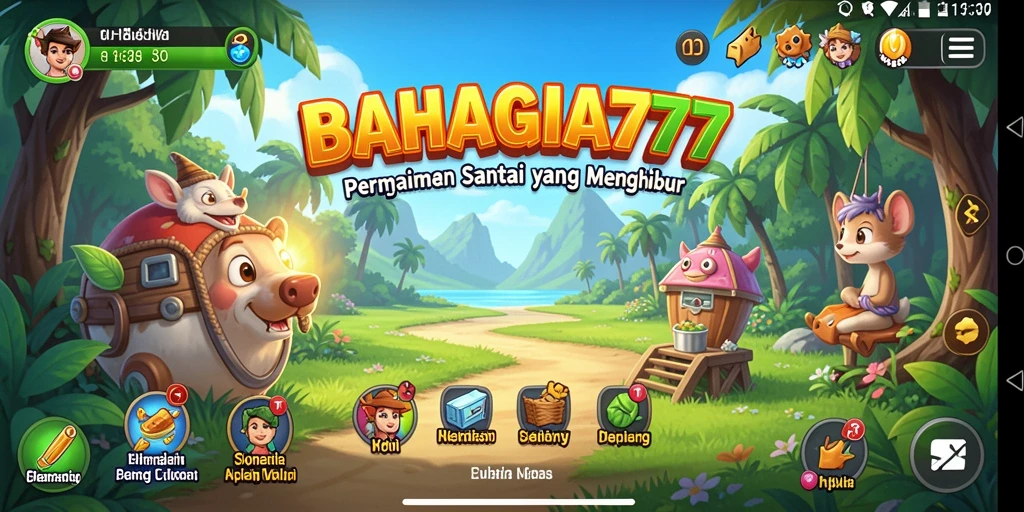 Tampilan gameplay BAHAGIA777 yang menarik dan penuh warna.
