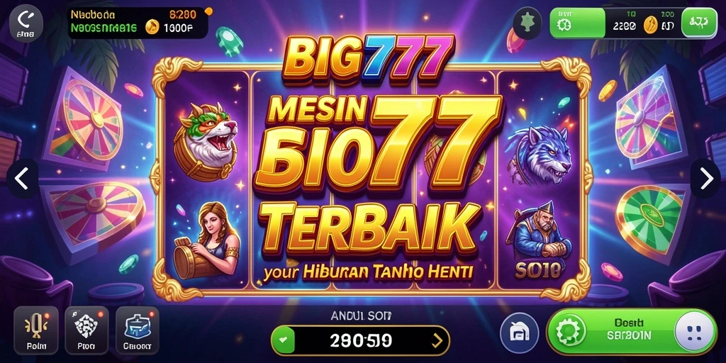 Tampilan menarik dari gameplay BIG777 yang penuh warna.