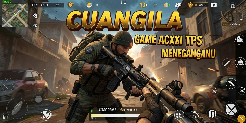 Tampilan gameplay menegangkan dari CUANGILA dengan aksi seru di medan perang.