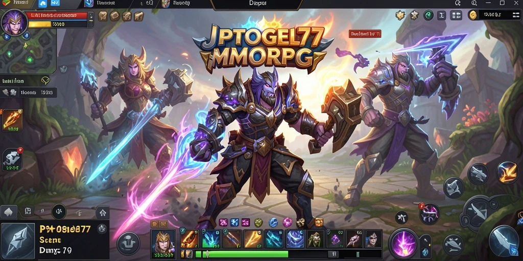 Screenshot gameplay JPTOGEL77 yang menunjukkan aksi seru dalam dunia MMORPG.