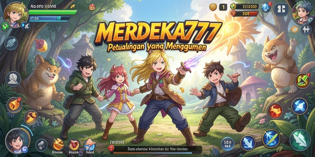 Gameplay MERDEKA777 yang menarik dengan karakter Anime penuh warna.