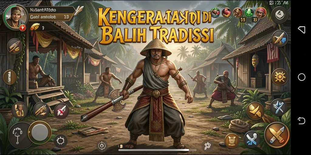 Tampilan gameplay NUSANTARATOTO dengan suasana mencekam.