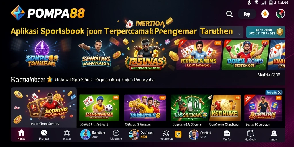 Tampilan gameplay sportsbook POMPA88 yang menarik dan interaktif.