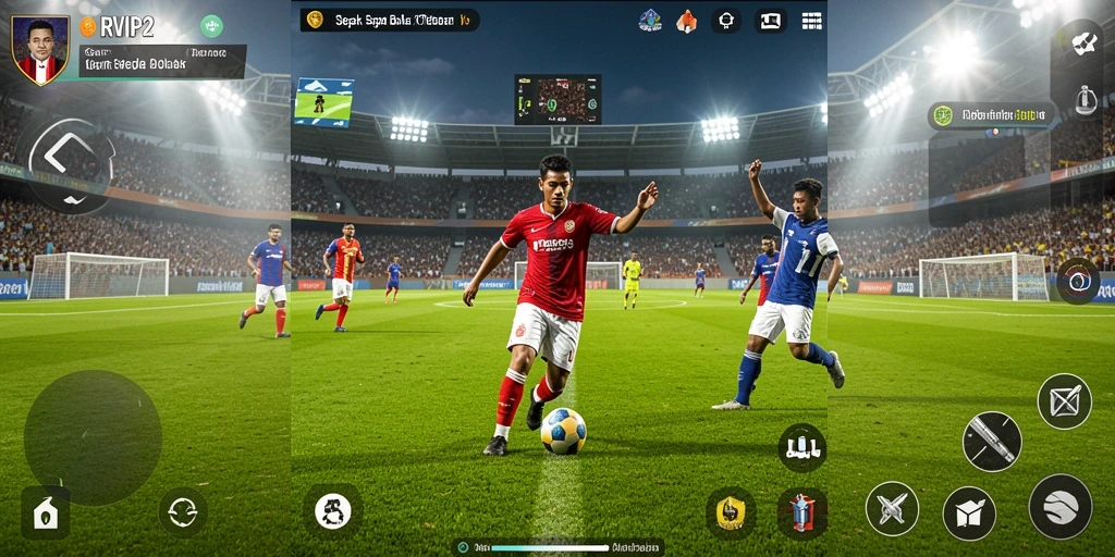 Tampilan gameplay intens dalam RVIP2 dengan aksi sepak bola yang menegangkan.