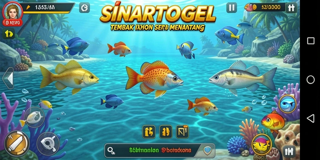 Tampilan gameplay menarik dari SINARTOGEL dengan aksi tembak ikan.