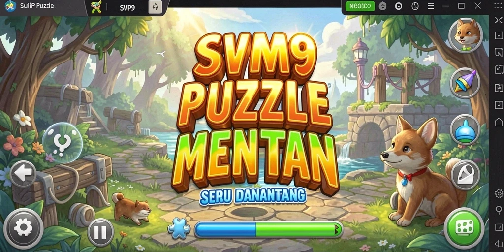 Screenshot gameplay SVIP9 menunjukkan tantangan Puzzle yang menarik.