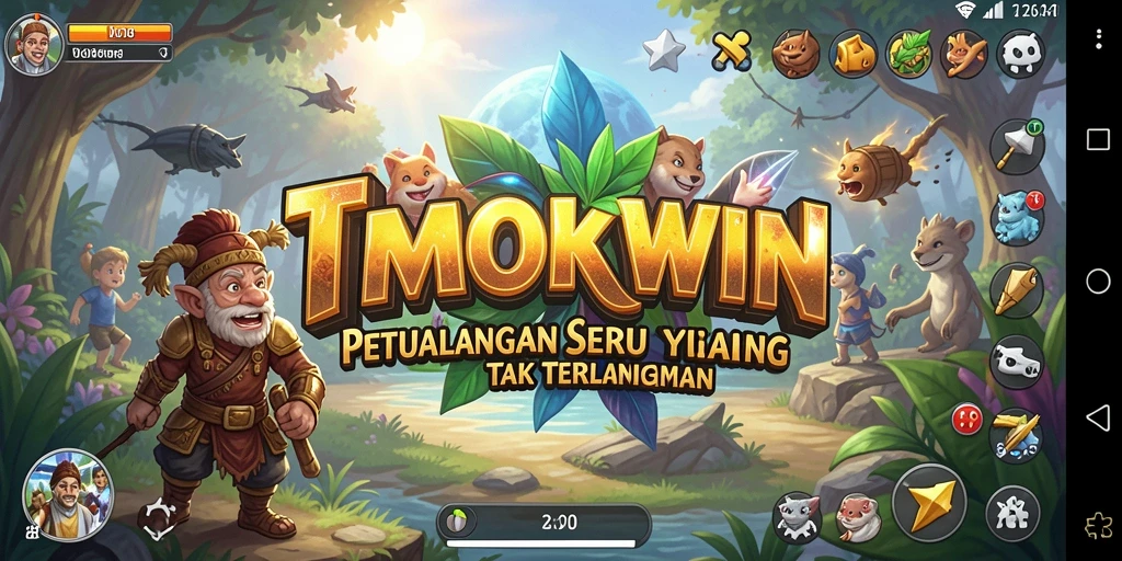 Tampilan gameplay TMOKWIN yang mendebarkan saat menjelajahi dunia petualangan.