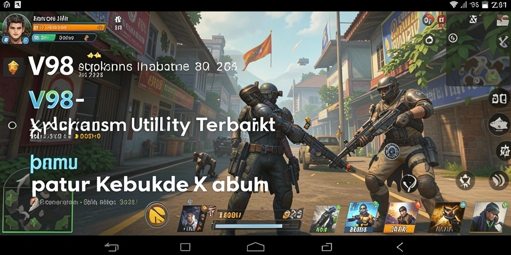 Tampilan antarmuka pengguna yang modern dan intuitif dari V98.
